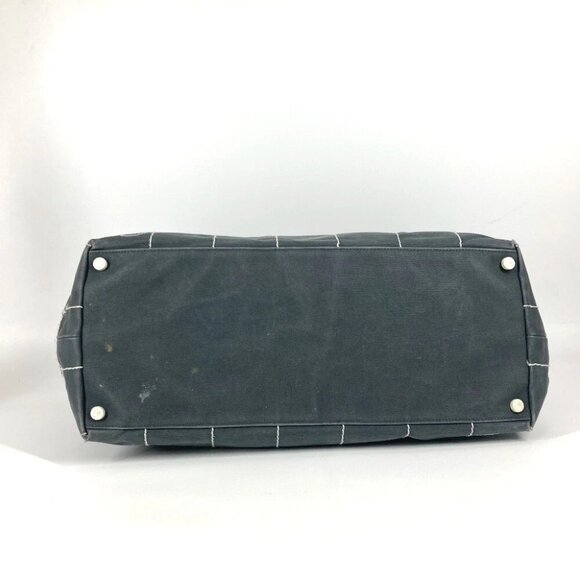 CHANEL CC CC Mark chocolate bar Shoulder Bag, horizontal Tote Bag gray/White - Picture 6 of 13